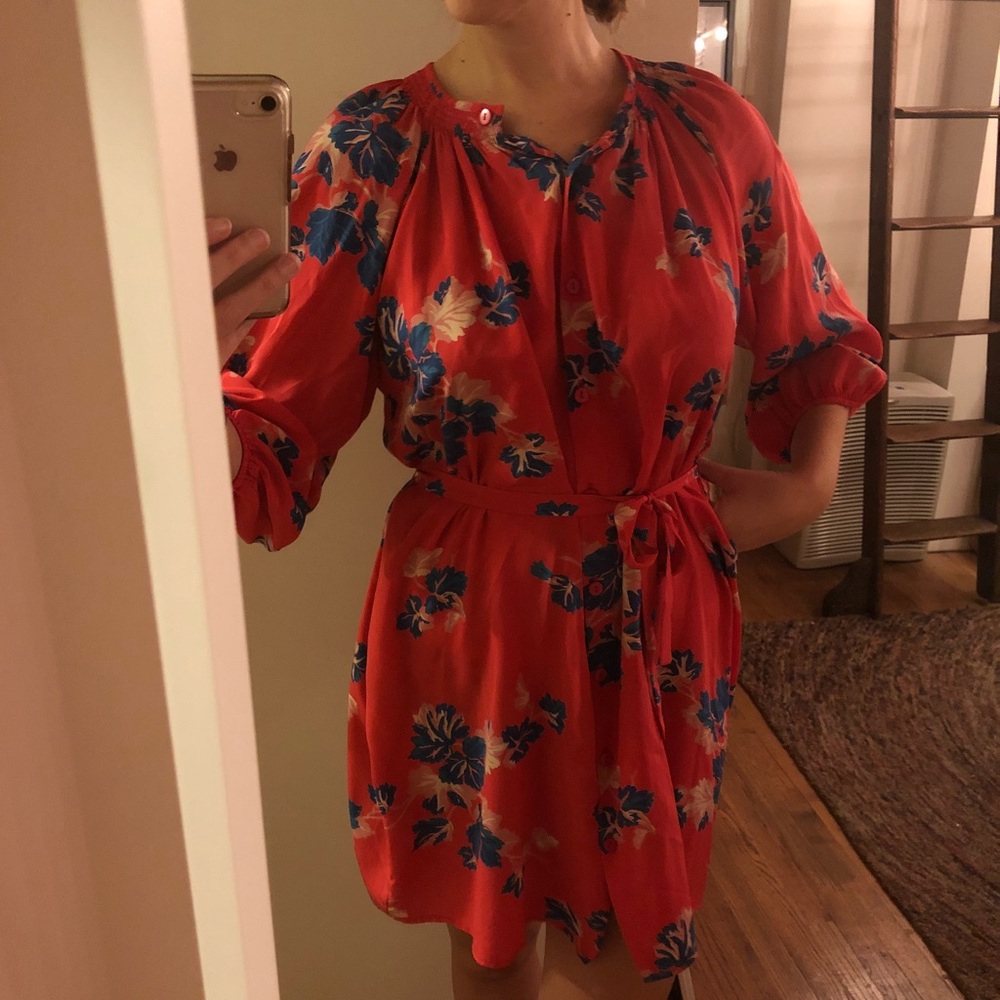 Tucker silk dress